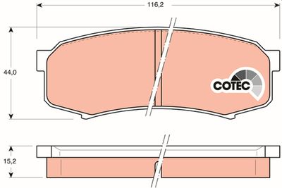 Brake Pad Set, disc brake TRW GDB1182