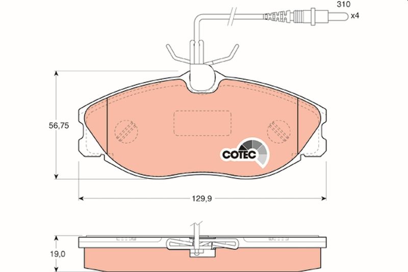 TRW GDB1194 Brake Pad Set, disc brake