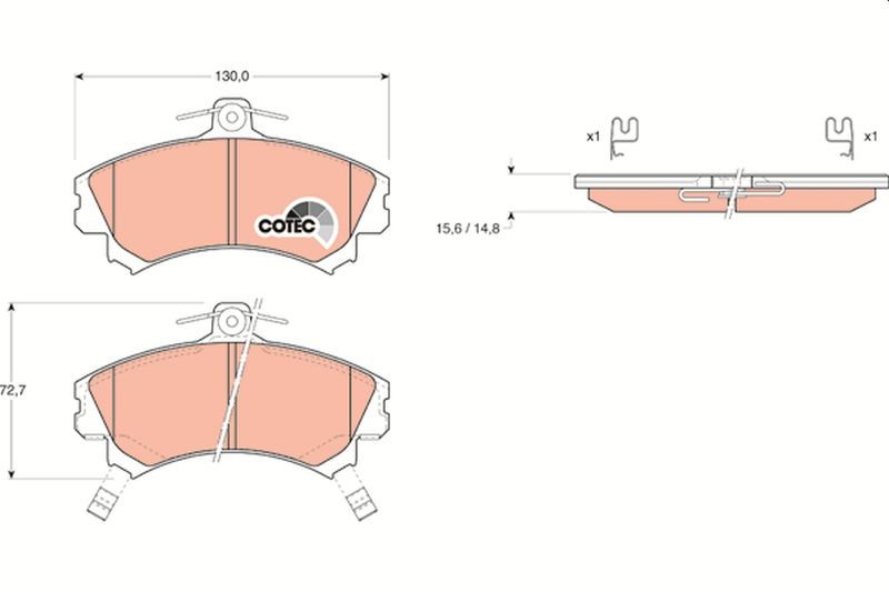 TRW GDB1198 Brake Pad Set, disc brake