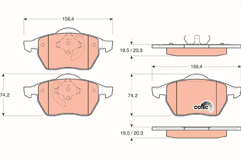 TRW GDB1200 Brake Pad Set, disc brake