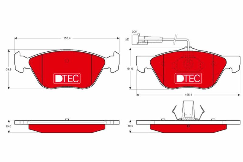 TRW GDB1212DTE Brake Pad Set, disc brake