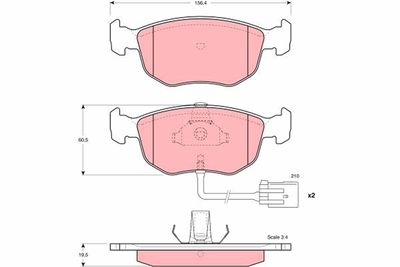 Brake Pad Set, disc brake TRW GDB1213