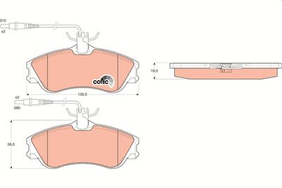 Brake Pad Set, disc brake TRW GDB1260