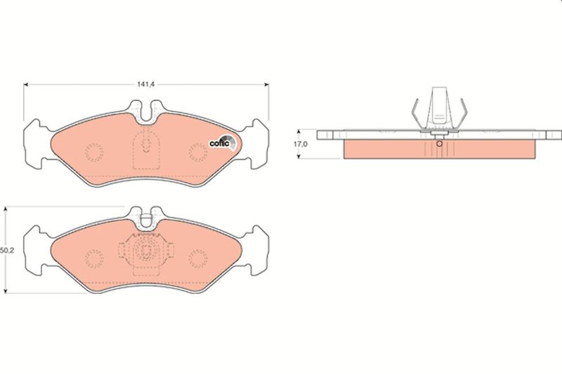 TRW GDB1262 Brake Pad Set, disc brake