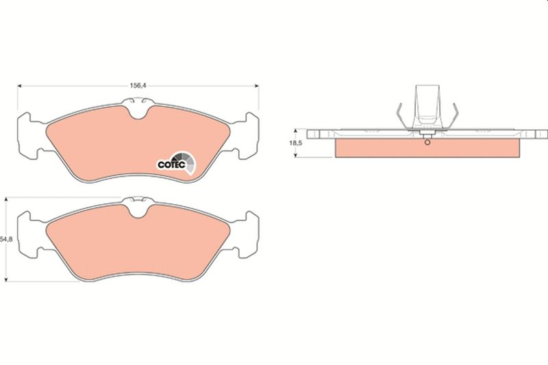 TRW GDB1263 Brake Pad Set, disc brake