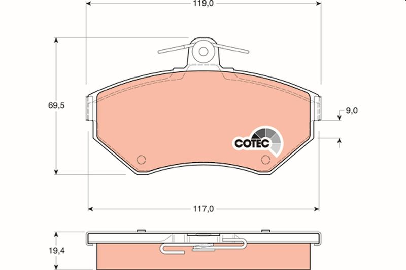 TRW GDB1266 Brake Pad Set, disc brake