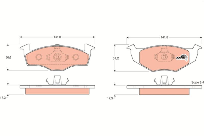 TRW GDB1274 Brake Pad Set, disc brake