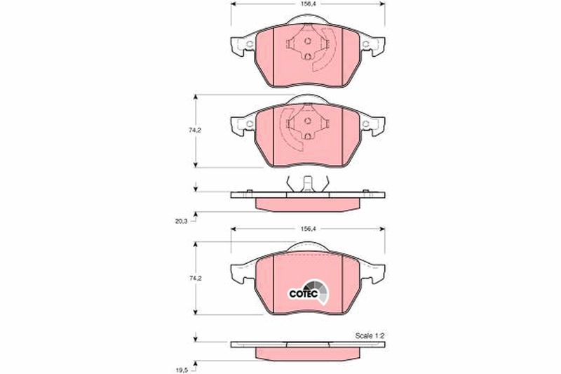 TRW GDB1275 Brake Pad Set, disc brake