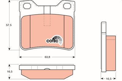 Brake Pad Set, disc brake TRW GDB1276