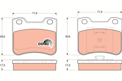 Brake Pad Set, disc brake TRW GDB1279