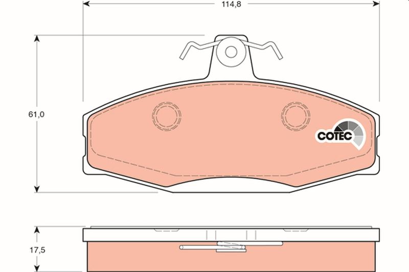 TRW GDB1280 Brake Pad Set, disc brake