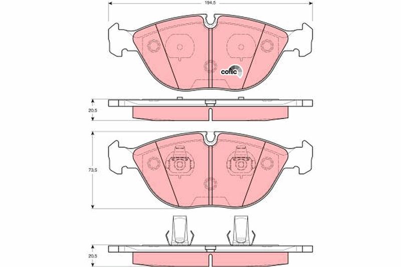 TRW GDB1285 Brake Pad Set, disc brake