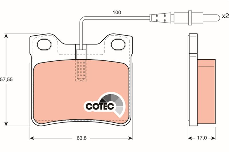 TRW GDB1289 Brake Pad Set, disc brake