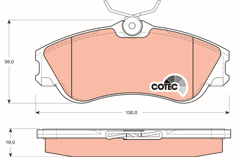 TRW GDB1295 Brake Pad Set, disc brake