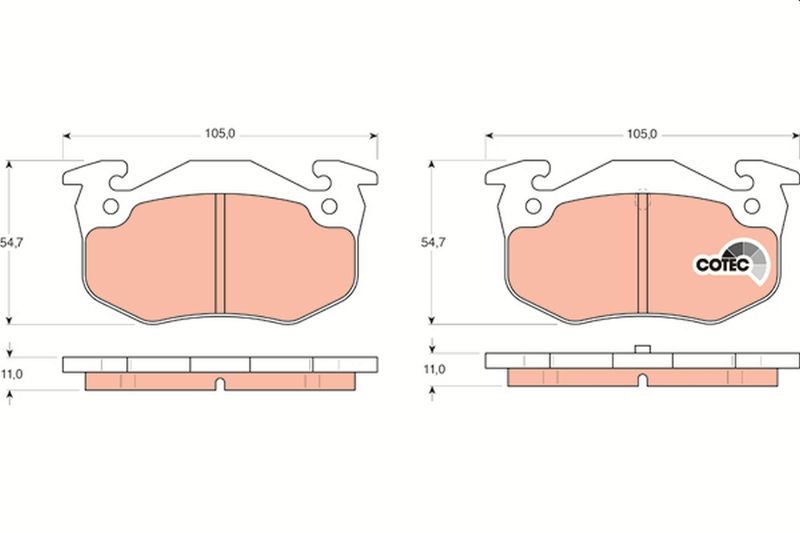 TRW GDB1305 Brake Pad Set, disc brake