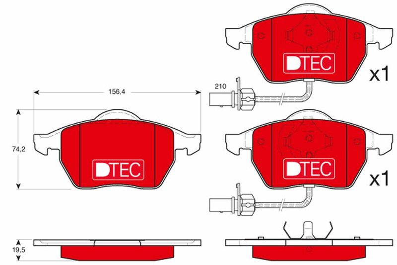 TRW GDB1307DTE Brake Pad Set, disc brake