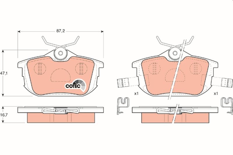 TRW GDB1314 Brake Pad Set, disc brake