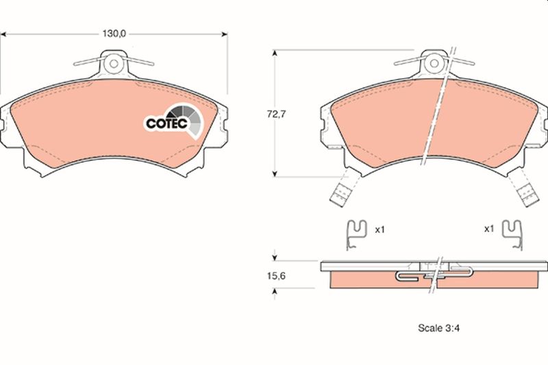 TRW GDB1317 Brake Pad Set, disc brake