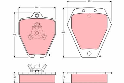 Brake Pad Set, disc brake TRW GDB1323