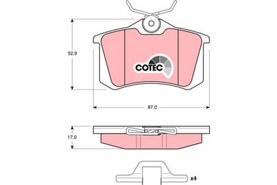 Brake Pad Set, disc brake TRW GDB1328