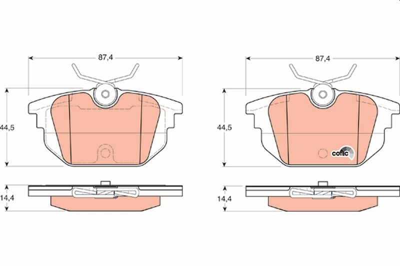 TRW GDB1333 Brake Pad Set, disc brake