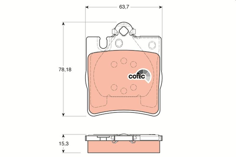 TRW GDB1334 Brake Pad Set, disc brake