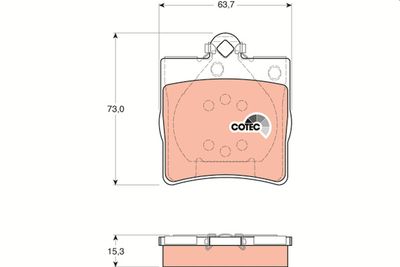 Brake Pad Set, disc brake TRW GDB1335