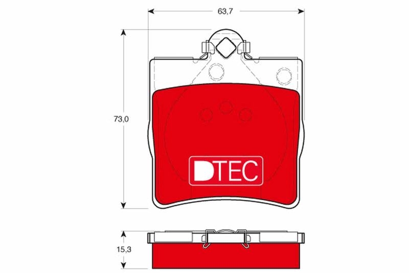 TRW GDB1335DTE Brake Pad Set, disc brake