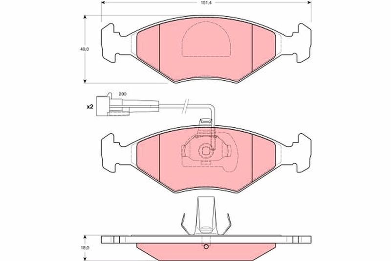 TRW GDB1340 Brake Pad Set, disc brake