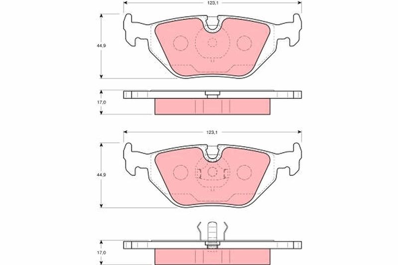 TRW GDB1343 Brake Pad Set, disc brake