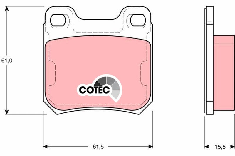 TRW GDB1346 Brake Pad Set, disc brake