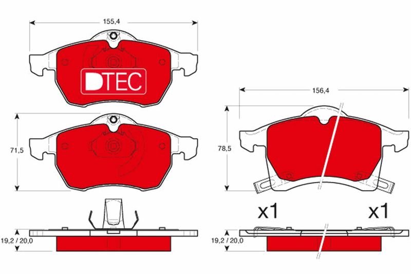 TRW GDB1350DTE Brake Pad Set, disc brake