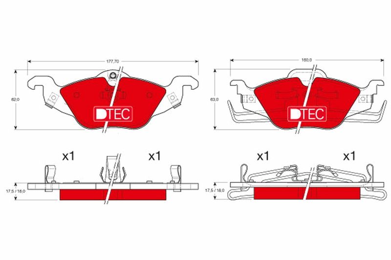 TRW GDB1351DTE Brake Pad Set, disc brake