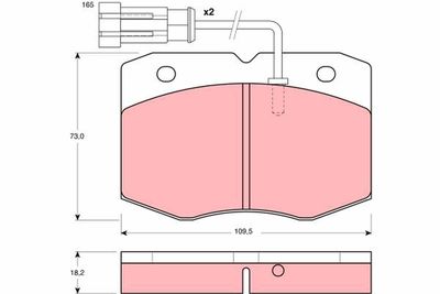 Brake Pad Set, disc brake TRW GDB1356