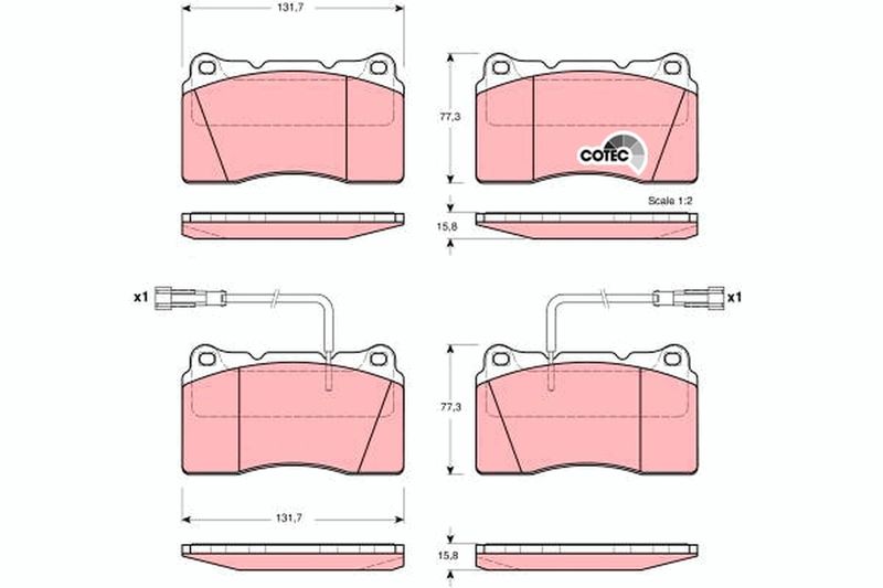 TRW GDB1363 Brake Pad Set, disc brake