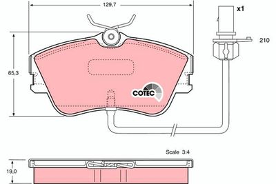 Brake Pad Set, disc brake TRW GDB1367