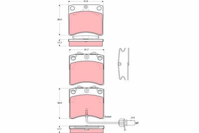 Brake Pad Set, disc brake TRW GDB1368