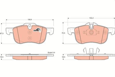 Brake Pad Set, disc brake TRW GDB1374