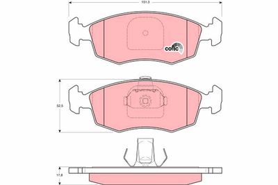 Brake Pad Set, disc brake TRW GDB1383