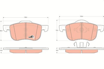 Brake Pad Set, disc brake TRW GDB1388