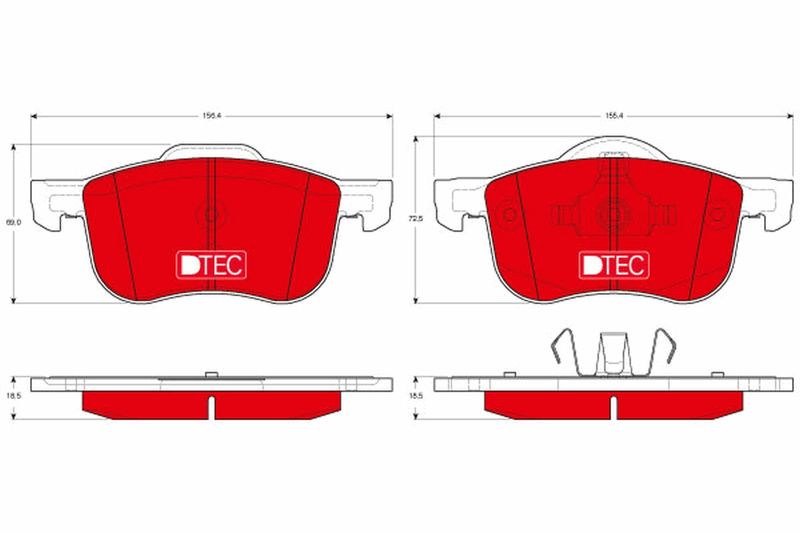 TRW GDB1388DTE Brake Pad Set, disc brake