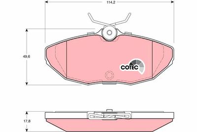 Brake Pad Set, disc brake TRW GDB1398