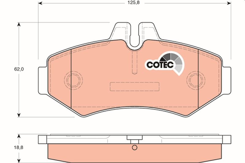 TRW GDB1399 Brake Pad Set, disc brake