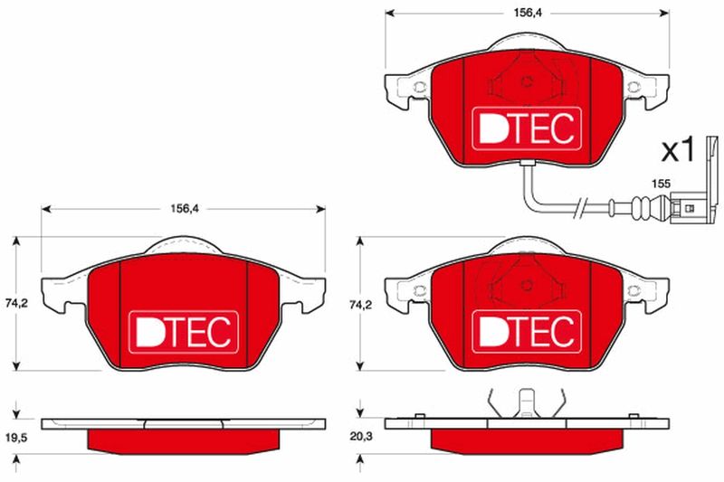 TRW GDB1403DTE Brake Pad Set, disc brake