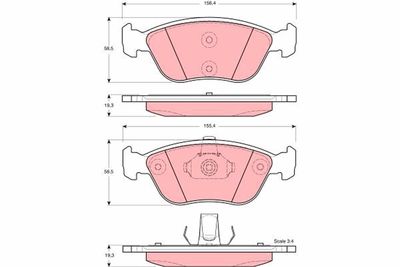 Brake Pad Set, disc brake TRW GDB1406