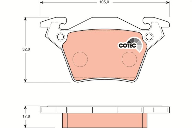 TRW GDB1408 Brake Pad Set, disc brake