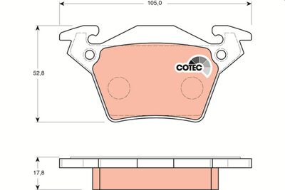 Brake Pad Set, disc brake TRW GDB1408