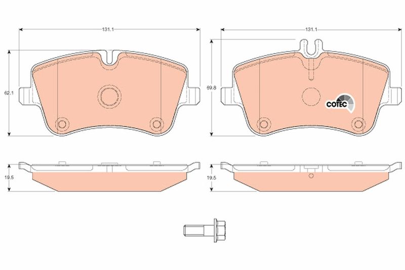 TRW GDB1413 Brake Pad Set, disc brake