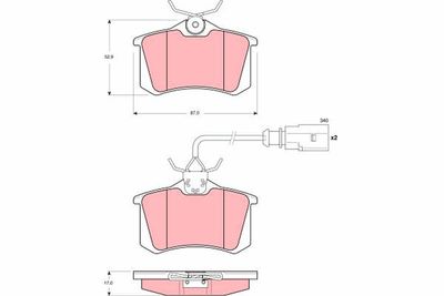 Brake Pad Set, disc brake TRW GDB1417