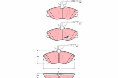 Brake Pad Set, disc brake TRW GDB1423